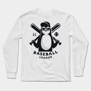 Penguin Baseball Tribute - Penguin Baseball League Long Sleeve T-Shirt